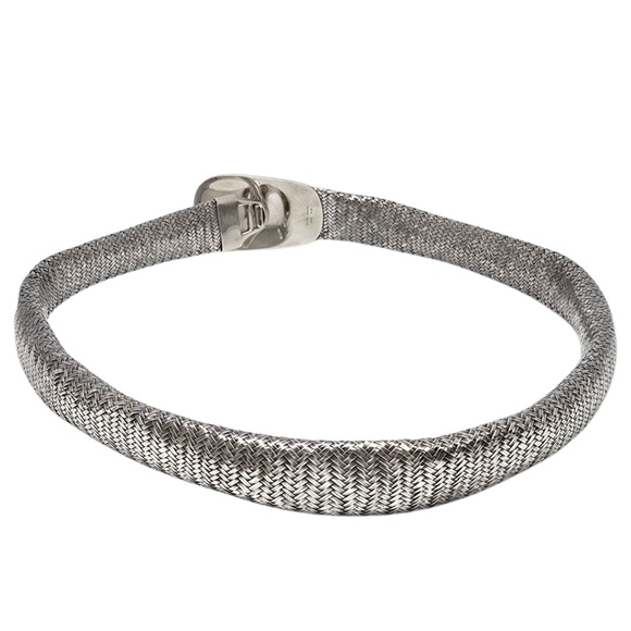 Angela Cummings Sterling Silver Herringbone Mesh Belt #22543 main image 4